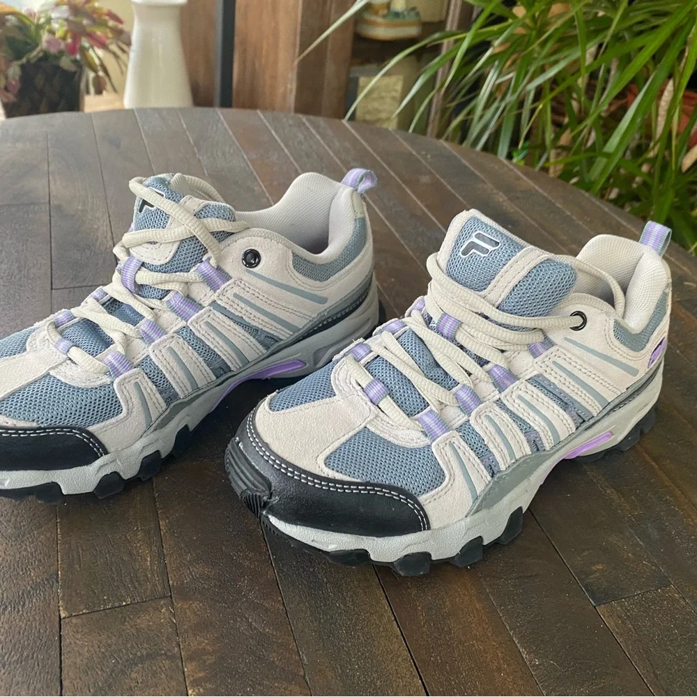 Fila Women's Gray and Purple Hiking Sneakers - Picture 4 of 7